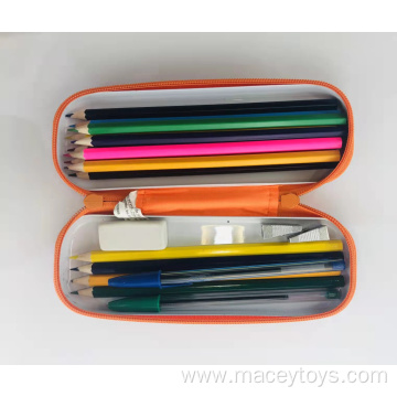 Fancy Pattern Zipper Silicone Cover Pencil Case